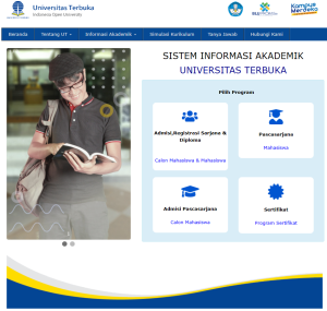 Website Pendaftaran Online Universitas Terbuka (UT)