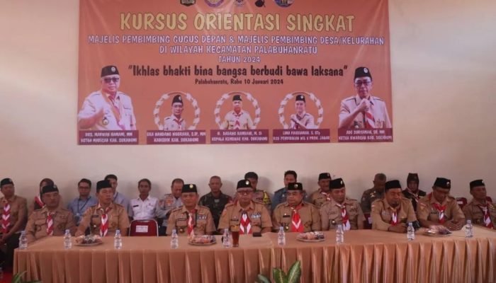 Ratusan Peserta Hadiri Kursus Orientasi Kepramukaan di Palabuhanratu Bersama Bupati Sukabumi