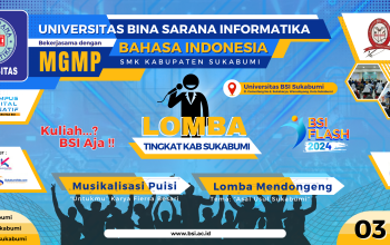 Kilau Kolaborasi MGMP Bahasa Indonesia dan Universitas BSI Sukabumi dalam Lomba Mendongeng BSI FLASH 2024