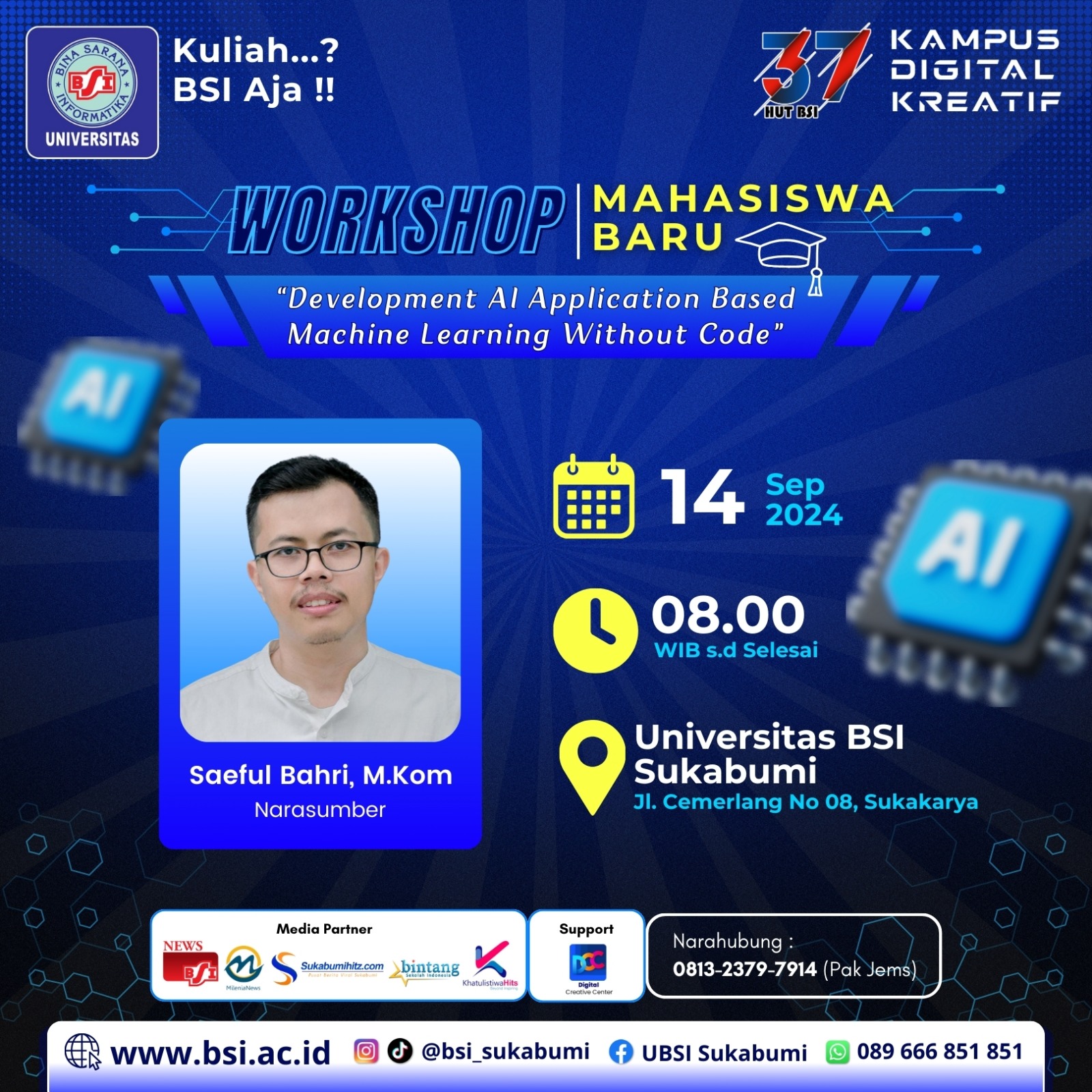 Workshop Mahasiswa Baru UBSI Kampus Sukabumi | Sumber : Istimewa