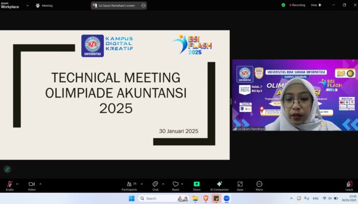 Universitas BSI Sukabumi Pastikan Kesiapan Olimpiade Akuntansi Lewat Teknikal Meeting