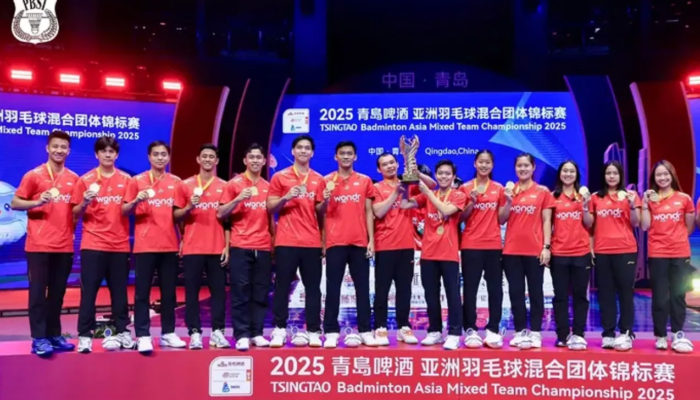 Indonesia Ukir Sejarah, Juara Perdana di TSINGTAO Badminton Asia Mixed Team Championship 2025