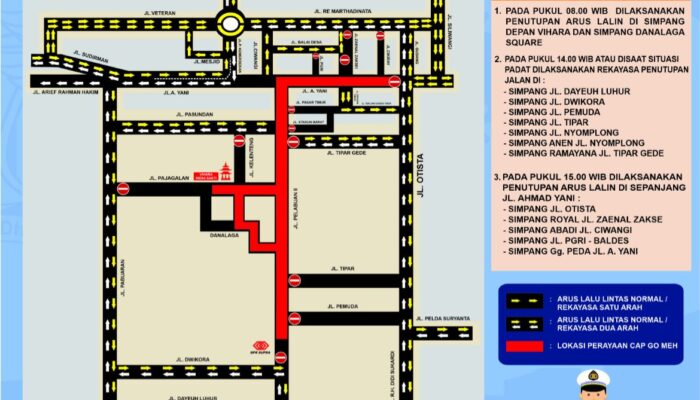 Polres Sukabumi Siapkan Rekayasa Lalu Lintas untuk Suksesnya Perayaan Cap Go Meh 2576 Kongzili