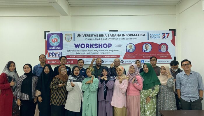 Universitas Bina Sarana Informatika Kampus Sukabumi Gelar Workshop Optimalisasi Kuesioner untuk Tingkatkan Kualitas Penelitian