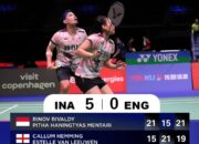 Tanpa Cela, Tim Indonesia Lumat Inggris di Piala Sudirman 2025