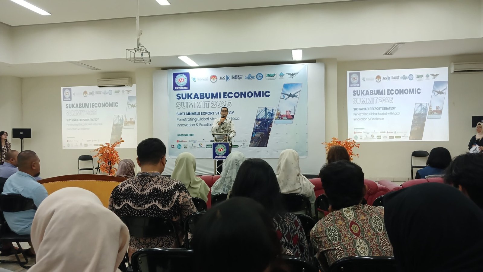 Wakil Wali Kota Sukabumi, Bobby Maulana dalam sambutannya pada Sukabumi Economic Summit 2025 | Doc: Istimewa