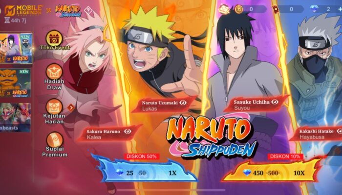 Kolaborasi Skin MLBB X Naruto Kini Hadir di Server Original, Cek Skin Favoritmu
