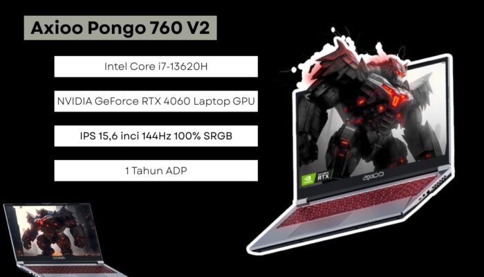 Axioo Pongo 760 V2: RTX 4060, Performa Gahar, Harga Menarik