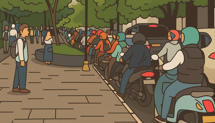 Kemacetan Tak Surutkan Semangat! Jalanan di Sukabumi Padat Merayap Sambut Hari Pertama Masuk Sekolah