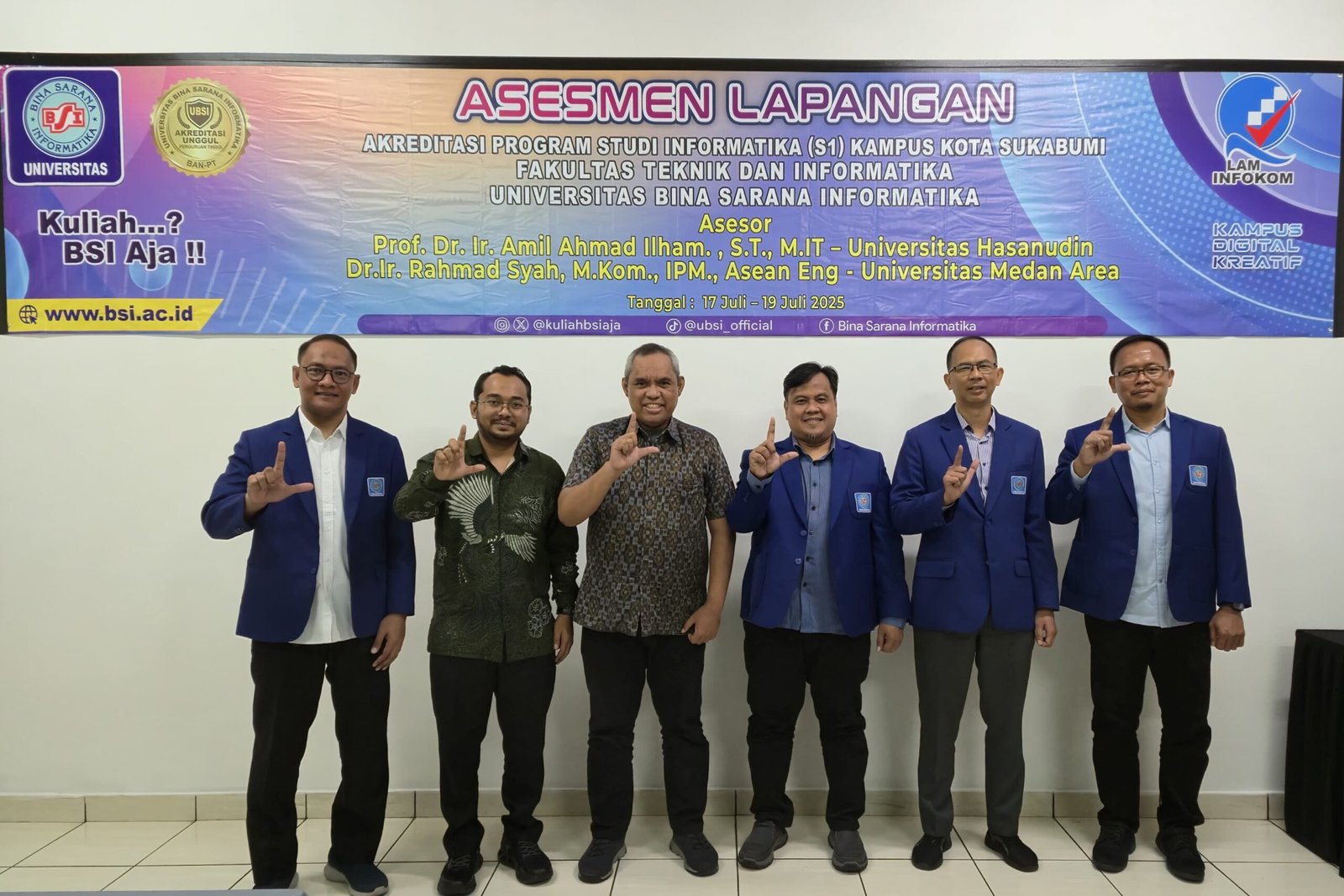 Program Studi Informatika UBSI Sukabumi Raih Peringkat Akreditasi Unggul dari LAM INFOKOM | Doc. Istimewa