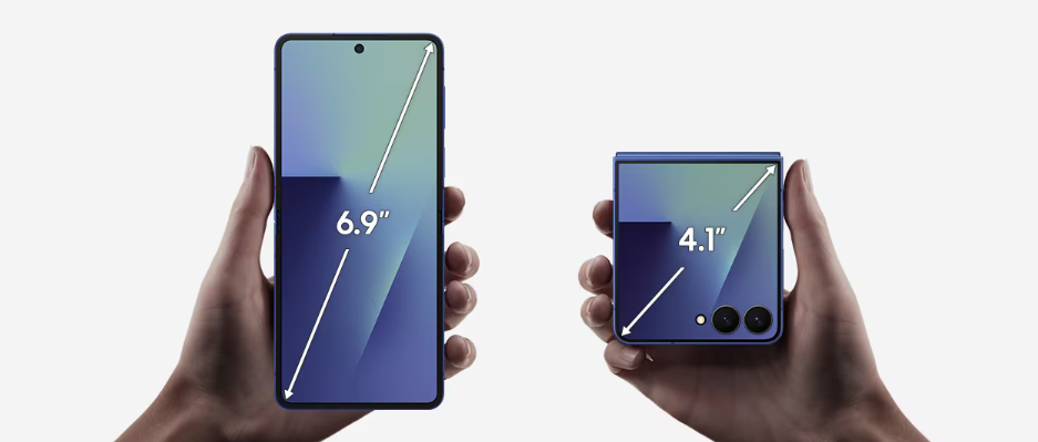 Layar utama dan layar Sampul Samsung Galaxy Z Flip7