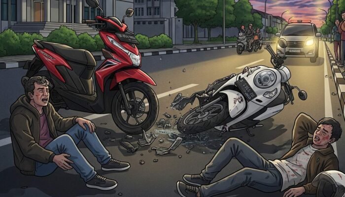 Kecelakaan Lalu Lintas di Sukabumi, Dua Pengendara Motor Terluka