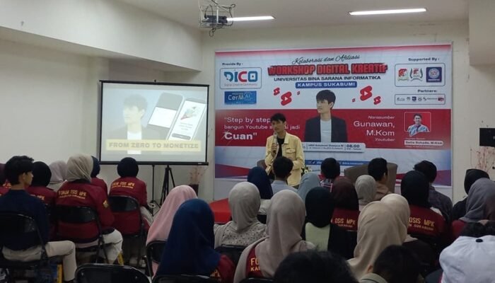 Youtuber Gunawan Bagi Rahasia “From Zero to Monetize” di Workshop Digital Kreatif