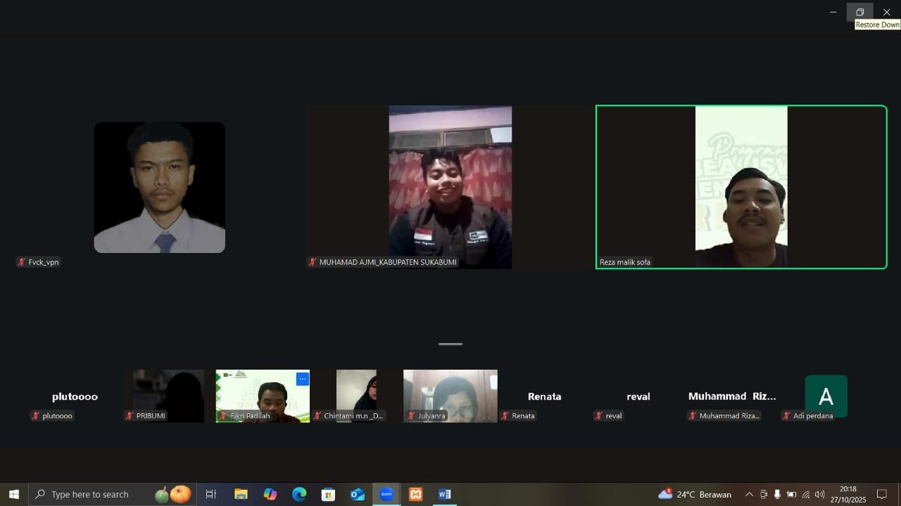 topik mengenai urgensi pemekaran Kabupaten Sukabumi oleh Reza