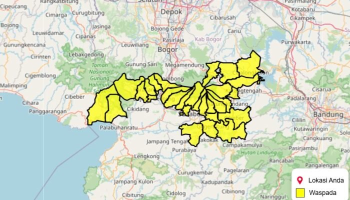 Siang Ini: BMKG Keluarkan Peringatan Dini Cuaca Ekstrem Sukabumi-Cianjur