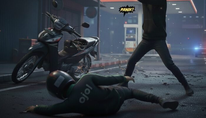 Tragedi Dini Hari di Sukabumi: Driver Ojek Online Jadi Korban Pembacokan Geng Motor Misterius