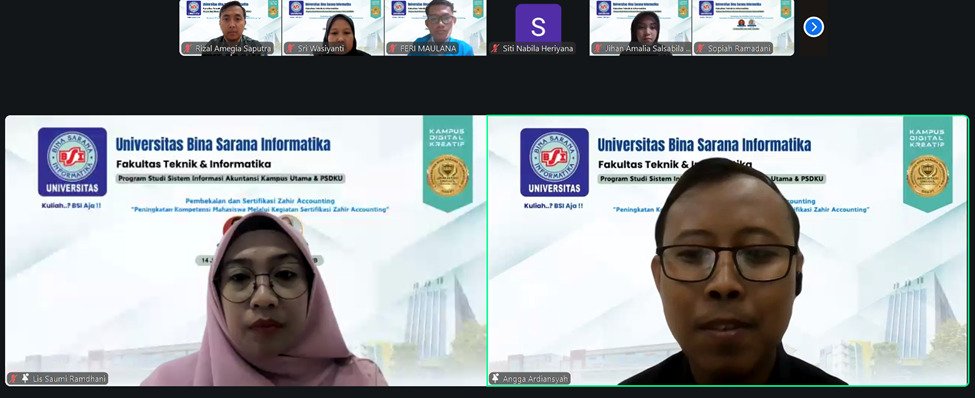 Siapkan Kompetensi Digital Akuntansi, Prodi SIA UBSI Adakan Pembekalan Sertifikasi Zahir | Doc: Istimewa