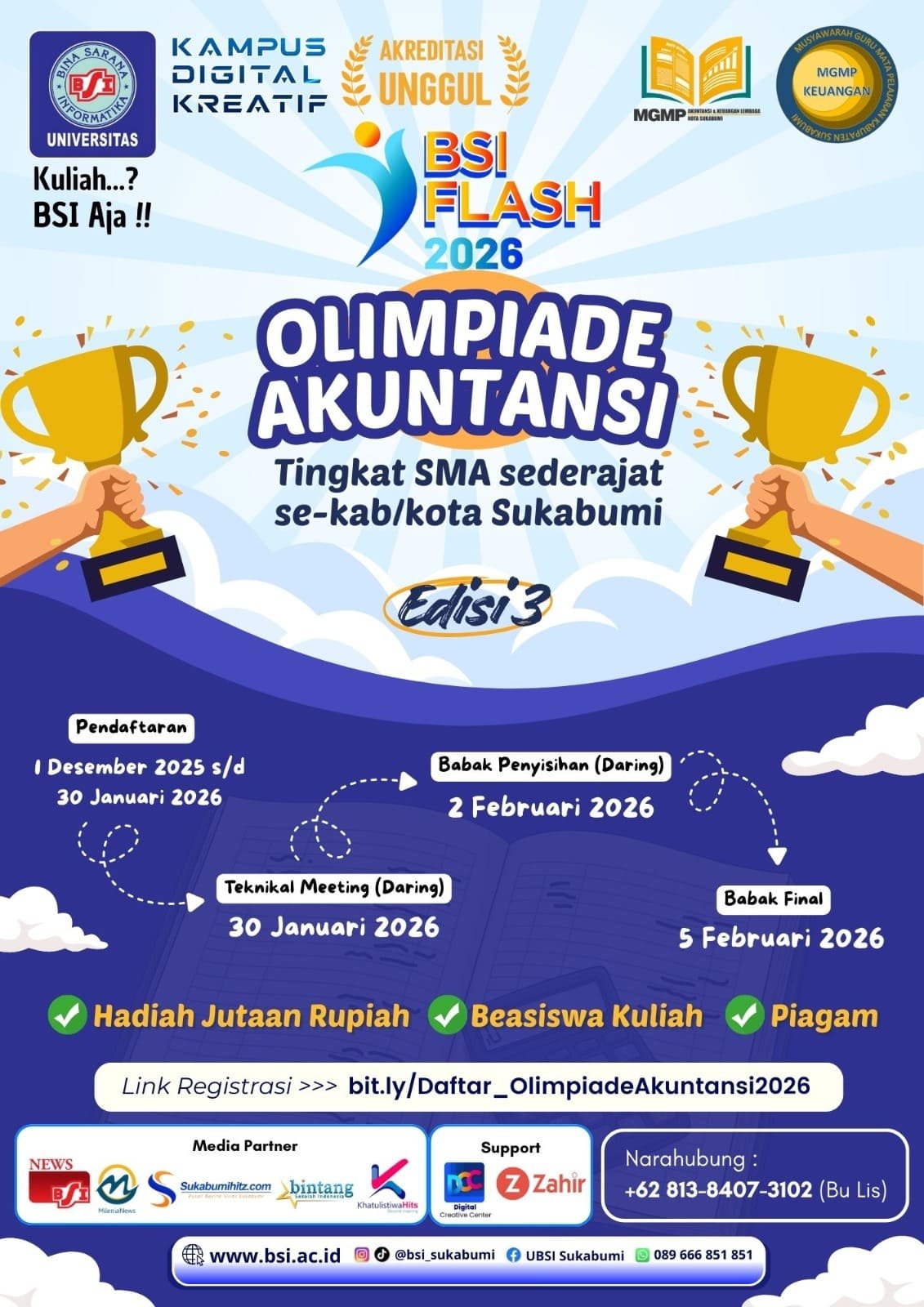 Tunjukkan Kemampuan Akuntansimu! Olimpiade Akuntansi UBSI Sukabumi Resmi Dibuka | Doc: Istimewa