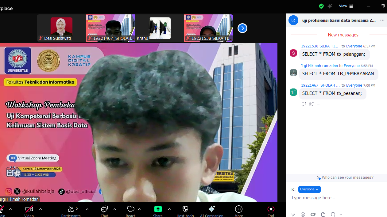 Uji Kompetensi Profisiensi Basis Data Bersama Zahir Internasional