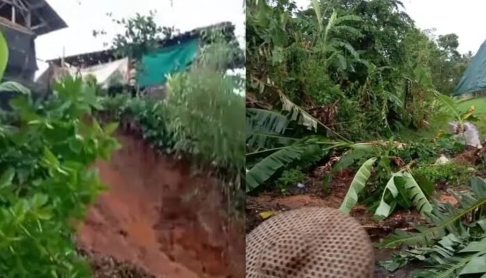 Hujan Deras Sebabkan Tebing Longsor di Jampangtengah