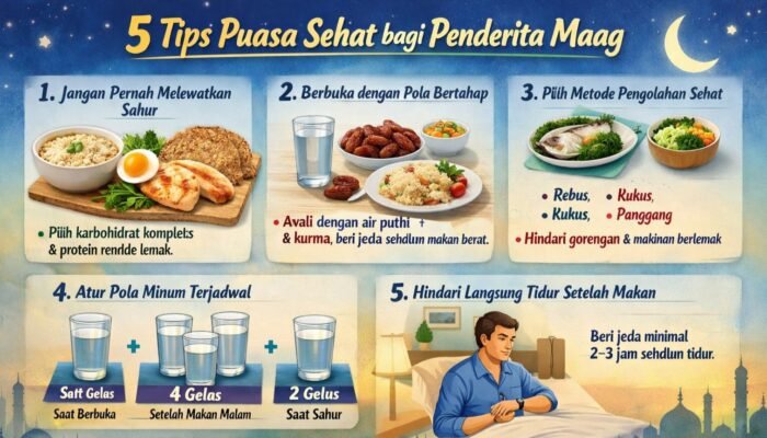 5 Tips Puasa Sehat bagi Penderita Maag