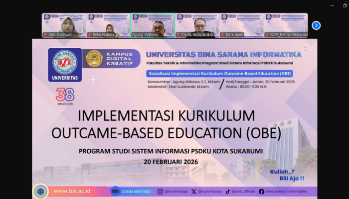 Universitas BSI Kampus Sukabumi Perkuat Implementasi Kurikulum OBE pada Prodi Sistem Informasi