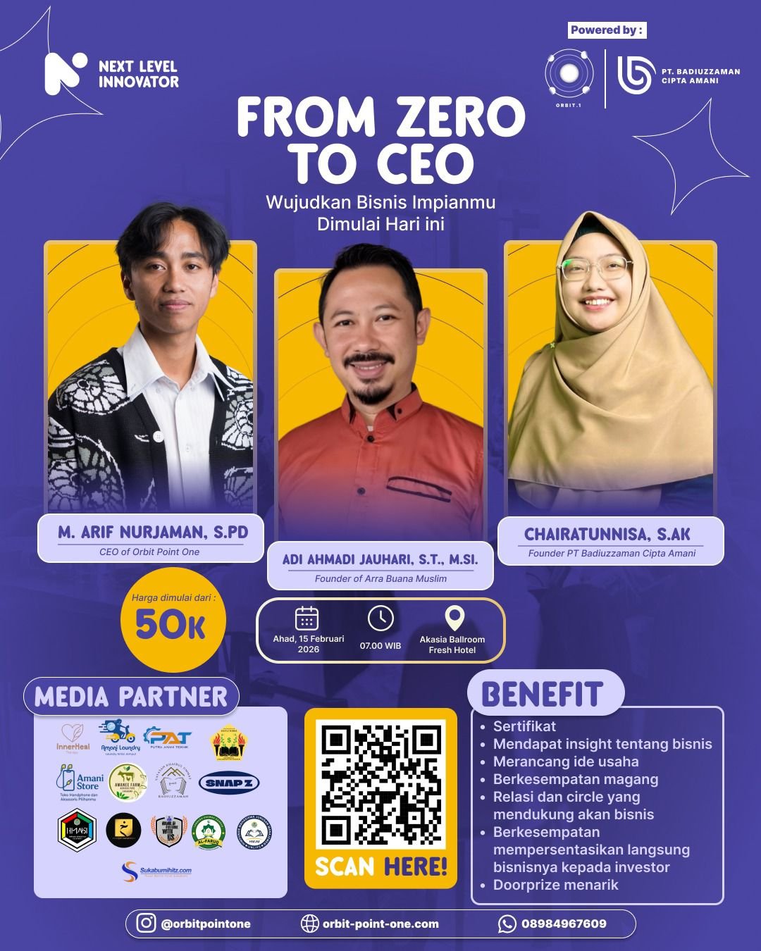 From Zero to CEO, Next Level Innovation Hadirkan Ruang Belajar Bisnis untuk Generasi Muda | Doc. Istimewa