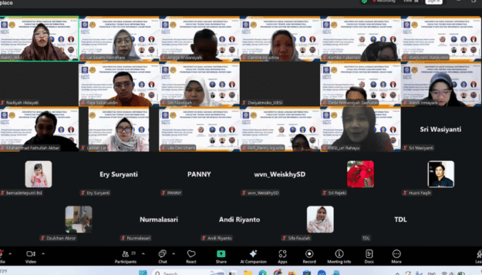 Perkuat Kualitas Pembelajaran, Prodi SIA UBSI Sukabumi Gelar Persamaan Persepsi