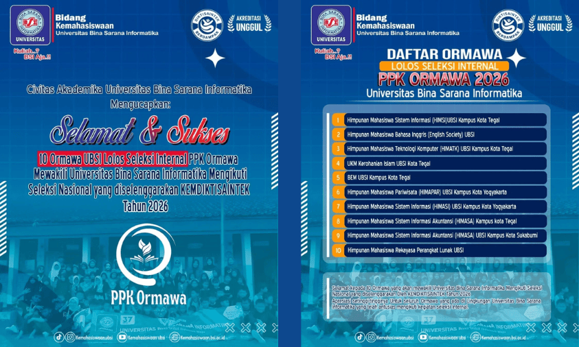 HIMASA UBSI Sukabumi Lolos Seleksi Internal PPK Ormawa 2026, Siap Kembangkan Desa Wisata | Sumber: Instagram @kuliahbsiaja