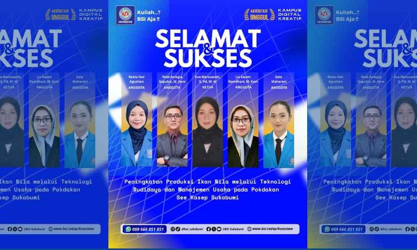 Penguatan Budidaya Ikan Nila melalui Teknologi dan Manajemen Usaha oleh UBSI Sukabumi | Doc: Istimewa