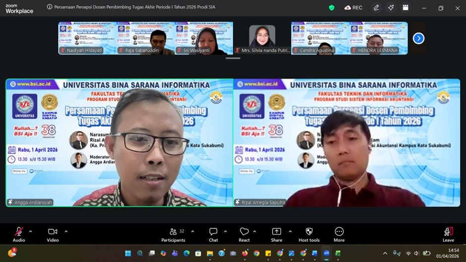 Prodi SIA UBSI Sukabumi Selaraskan Persepsi Dosen Pembimbing Tugas Akhir Tahun 2026 | Doc: Istimewa