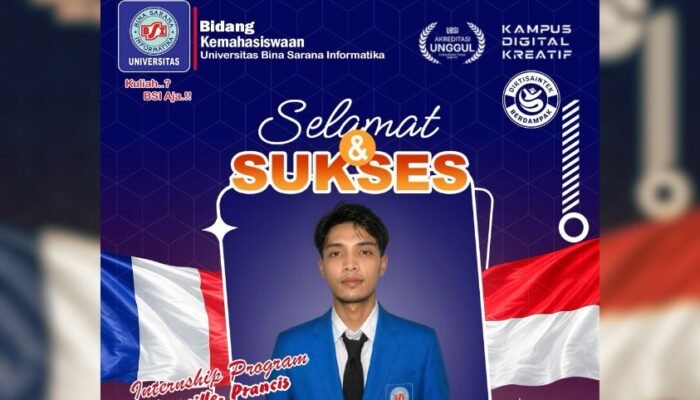 Tembus Industri Global, Mahasiswa UBSI Lolos Magang di Prancis