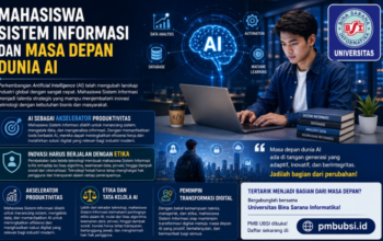 Teknologi AI mendukung pembelajaran mahasiswa Sistem Informasi.