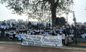 Aksi Dukungan MBG di Lapang Merdeka Kota Sukabumi.