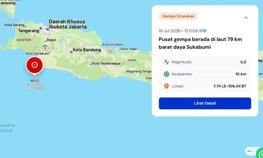 Gempa di Sukabumi, BMKG Ungkap Penyebab Guncangan M 4,8