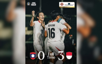 Klasemen Grup H: Indonesia U-20 Puncak Usai Hajar Laos 3-0