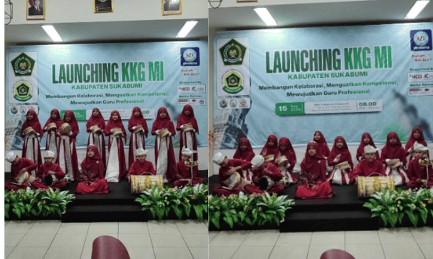 Marawis Siswa MIN 5 Sukabumi Meriahkan Launching KKG MI