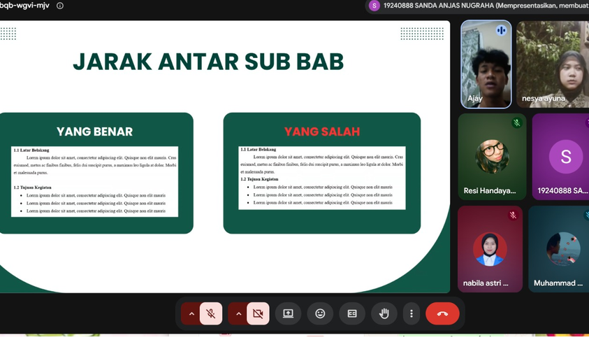 HIMASI Gelar Mentoring Administrasi 3 secara Daring melalui Google Meet