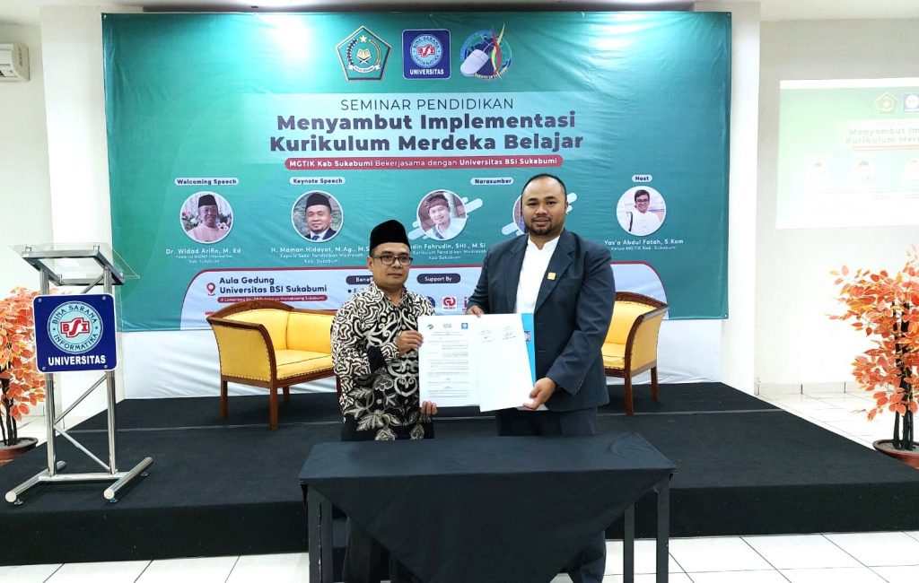 Universitas BSI Sukabumi Tandatangani MoU dengan MGTIK Kabupaten Sukabumi
